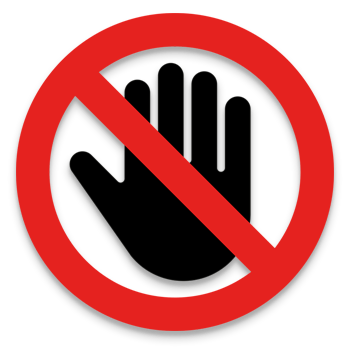 A black hand displaying a 'no' gesture, symbolizing foods to avoid on the keto diet, emphasizing dietary restrictions.