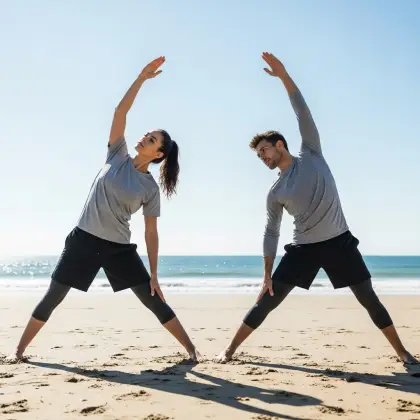 A diverse group moves confidently in unison during outdoor training—celebrating strength, unity, and joyful movement.