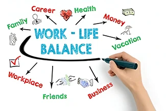 A serene workspace illustrating work-life balance, symbolizing harmony for a happier, healthier lifestyle.
