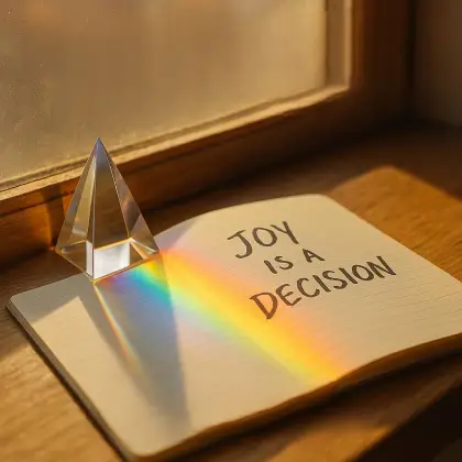 An inspiring artwork titled 'Choose Joy', symbolizing the energy and peace that joy brings to life.