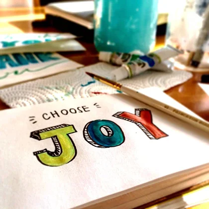 An inspiring artwork titled 'Choose Joy', symbolizing the energy and peace that joy brings to life.